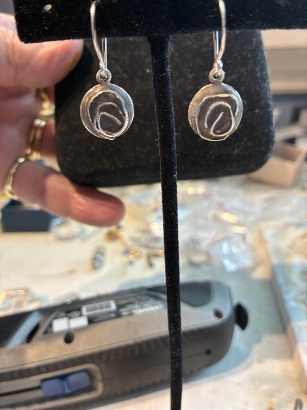Sterling Silver Silly Dangle Disc Earrings